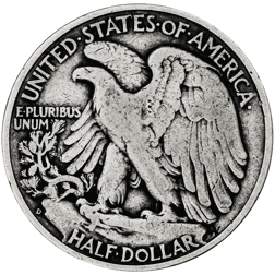Pre-Owned 1939 USA Walking Liberty Half Dollar Denver Mint Silver Coin - VAT Free