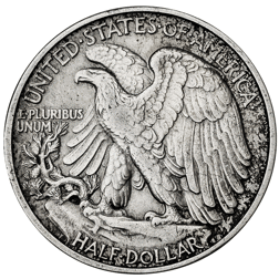 Pre-Owned 1941 USA Walking Liberty Half Dollar Philadelphia Mint Silver Coin - VAT Free