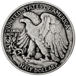 Pre-Owned 1946 USA Walking Liberty Half Dollar Philadelphia Mint Silver Coin - VAT Free
