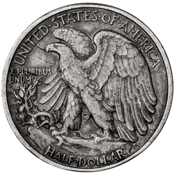 Pre-Owned 1947 USA Walking Liberty Half Dollar Denver Mint Silver Coin - VAT Free