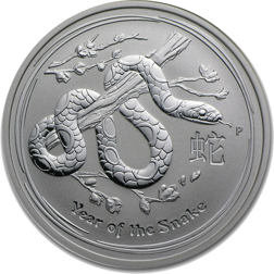 Pre-Owned 2013 Australian Lunar Snake 1/2oz Silver Coin - VAT Free