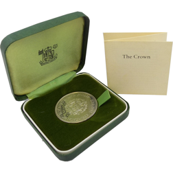 Pre-Owned 1972 Elizabeth and Philip Silver Proof Crown Coin - VAT Free