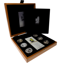 Pre-Owned 2000 UK Abduction of Europa Myth Proof Silver 6-Medal Set