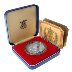 Pre-Owned 1977 Silver Jubilee Boxed Silver Proof Crown Coin - VAT Free