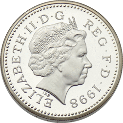 Pre-Owned 1998 UK £1 Piedfort Proof Silver Coin - VAT Free