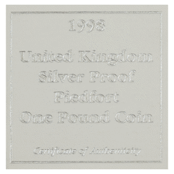 Pre-Owned 1998 UK £1 Piedfort Proof Silver Coin - VAT Free