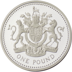 Pre-Owned 1993 UK £1 Piedfort Proof Silver Coin - VAT Free