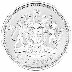 Pre-Owned 1993 UK £1 Piedfort Proof Silver Coin - VAT Free