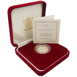 Pre-Owned 2002 UK Proof Piedfort £1 Silver Coin - VAT Free