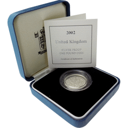 Pre-Owned 2002 UK £1 Proof Silver Coin - VAT Free