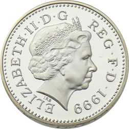 Pre-Owned 1999 UK £1 Proof Silver Coin - VAT Free