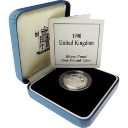 Pre-Owned 1990 UK £1 Silver Proof Coin - VAT Free