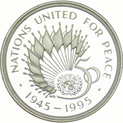 Pre-Owned 1995 UK United Nations £2 Proof Silver Coin - VAT Free