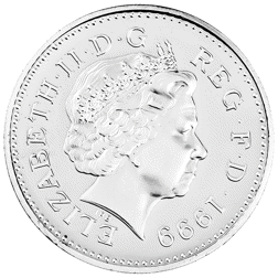 Pre-Owned 1999 UK £1 Piedfort Proof Silver Coin - VAT Free