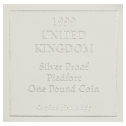 Pre-Owned 1999 UK £1 Piedfort Proof Silver Coin - VAT Free