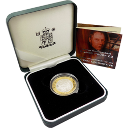 Pre-Owned 2004 UK 200th Anniversary of the Steam Locomotive £2 Proof Piedfort Silver Coin - VAT Free