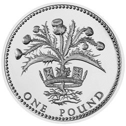 Pre-Owned 1989 UK £1 Piedfort Proof Silver Coin - VAT Free