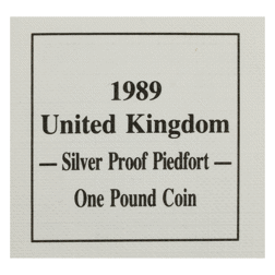 Pre-Owned 1989 UK £1 Piedfort Proof Silver Coin - VAT Free