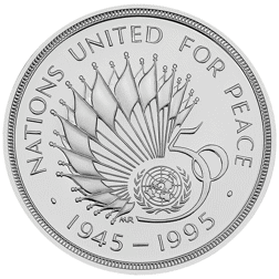 Pre-Owned 1995 UK United Nations £2 Piedfort Proof Silver Coin - VAT Free