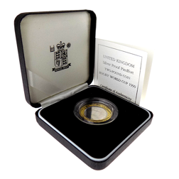 Pre-Owned 1999 UK Rugby World Cup Silver Proof Piedfort £2 Coin - VAT Free