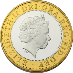 Pre-Owned 1999 UK Rugby World Cup £2 Piedfort Proof Silver Coin - VAT Free