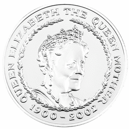 Pre-Owned 2002 UK Queen Mother Memorial Proof Silver Crown - VAT Free