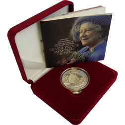 Pre-Owned 2002 UK Queen Mother Memorial Silver Proof Crown - VAT Free