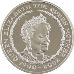 Pre-Owned 2002 UK Queen Mother Memorial Proof Silver Crown - VAT Free