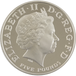 Pre-Owned 2002 UK Queen Mother Memorial Proof Silver Crown - VAT Free