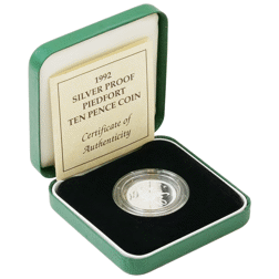 Pre-Owned 1992 10p Piedfort Proof Silver Coin - VAT Free