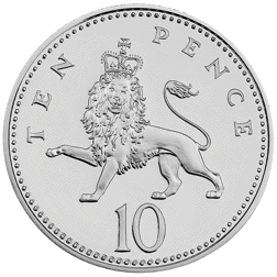 Pre-Owned 1992 10p Piedfort Proof Silver Coin - VAT Free