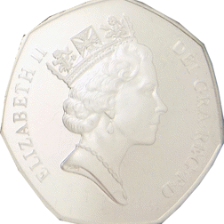 Pre-Owned UK 1992 - 1993 50p Proof Silver Coin - VAT Free