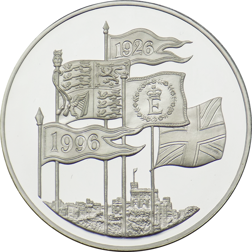 Pre-Owned 1996 UK Queen Elizabeth II 70th Birthday Proof Silver Crown Coin - VAT Free