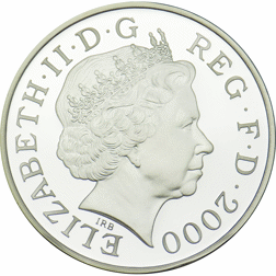 Pre-Owned UK 2000 Millennium £5 Proof Silver Crown Coin - VAT Free