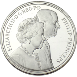 Pre-Owned 1997 Golden Wedding Anniversary £5 Proof Silver Coin - VAT Free