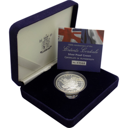 Pre-Owned 2004 UK Entente Cordiale Proof Silver Crown Coin - VAT Free