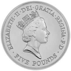 Pre-Owned 1990 UK Queen Mother 90th Birthday Proof Silver Crown - VAT Free