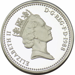 Pre-Owned 1988 UK £1 Piedfort Proof Silver Coin - VAT Free