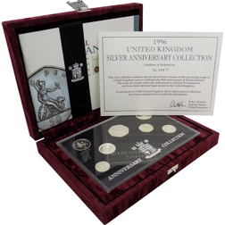 Pre-Owned 1996 UK Decimal 25th Anniversary Silver Proof 7 Coin Collection - VAT Free
