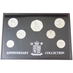 Pre-Owned 1996 UK Decimal 25th Anniversary Proof Silver 7-Coin Collection - VAT Free