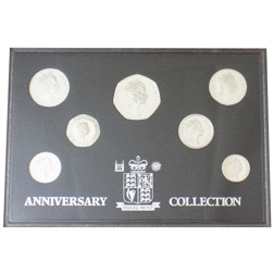 Pre-Owned 1996 UK Decimal 25th Anniversary Proof Silver 7-Coin Collection - VAT Free