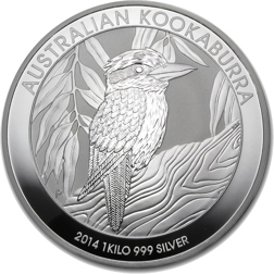 Pre-Owned Australian Kookaburra 1kg Silver Coin - Mixed Dates - VAT Free