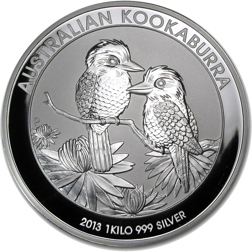Pre-Owned Australian Kookaburra 1kg Silver Coin - Mixed Dates - VAT Free