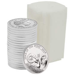 Pre-Owned 2015 UK Lunar Sheep 1oz Silver Coin - VAT Free