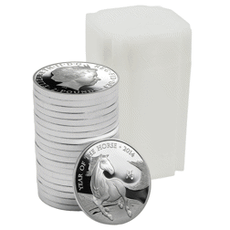 Pre-Owned 2014 UK Lunar Horse 1oz Silver Coin - VAT Free