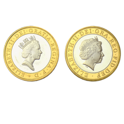 Pre-Owned 1997-1998 UK £2 Proof Design Silver 2-Coin Set - VAT Free