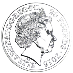 Pre-Owned 2015 Sir Winston Churchill Silver £20 Coin - VAT Free