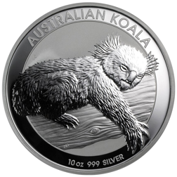 Pre-Owned Australian Koala 10oz Silver Coin - Mixed Dates - VAT Free