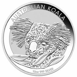 Pre-Owned Australian Koala 10oz Silver Coin - Mixed Dates - VAT Free
