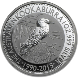 Pre-Owned Australian Kookaburra 1oz Silver Coin - Mixed Dates - VAT Free
